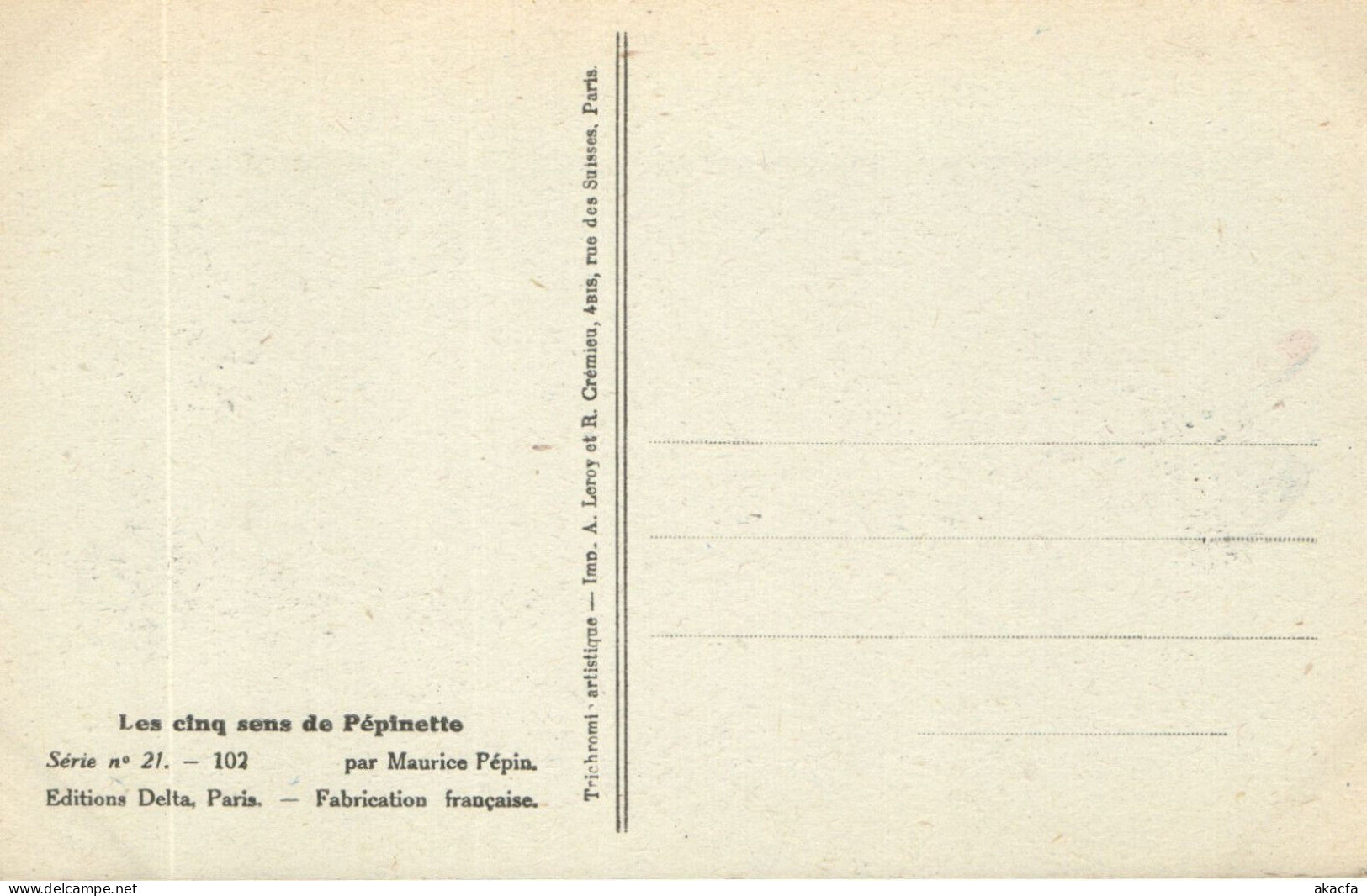 PC ARTIST SIGNED, M. PÉPIN, RISQUE, LES CINQ SENS, Vintage Postcard (b50548) - Pepin