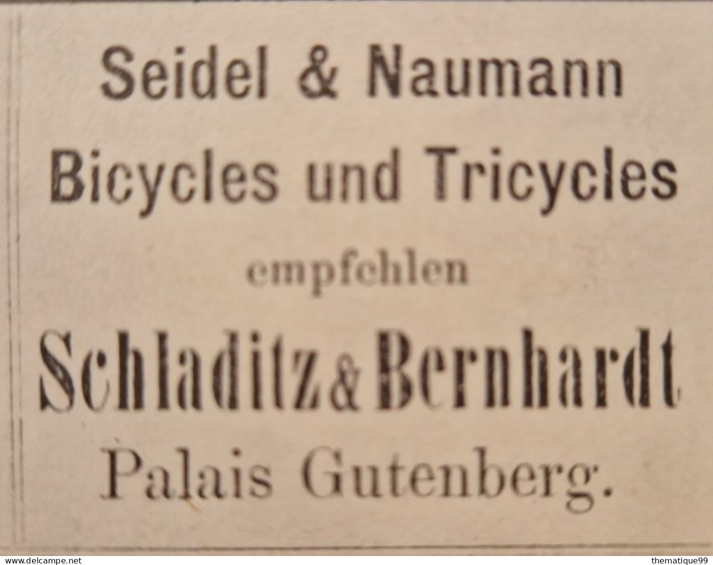 Deux Entiers De La Poste Locale De Dresden Avec Publicité Vélo Tricycle, Tabac, Orthopédie, Livre, Boulangerie Gutenberg - Ciclismo