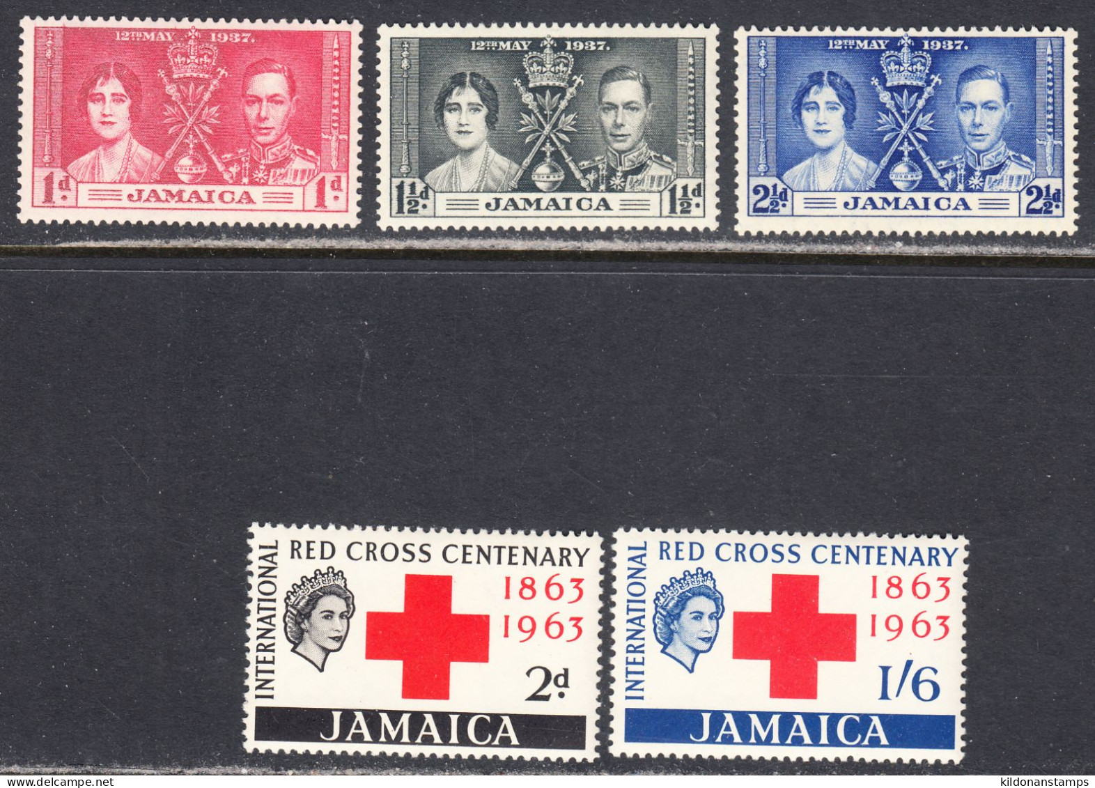 Jamaica 1937,1963 Mint No Hinge, Sc# 113-115, 203-204 SG ,Yt - Jamaïque (...-1961)