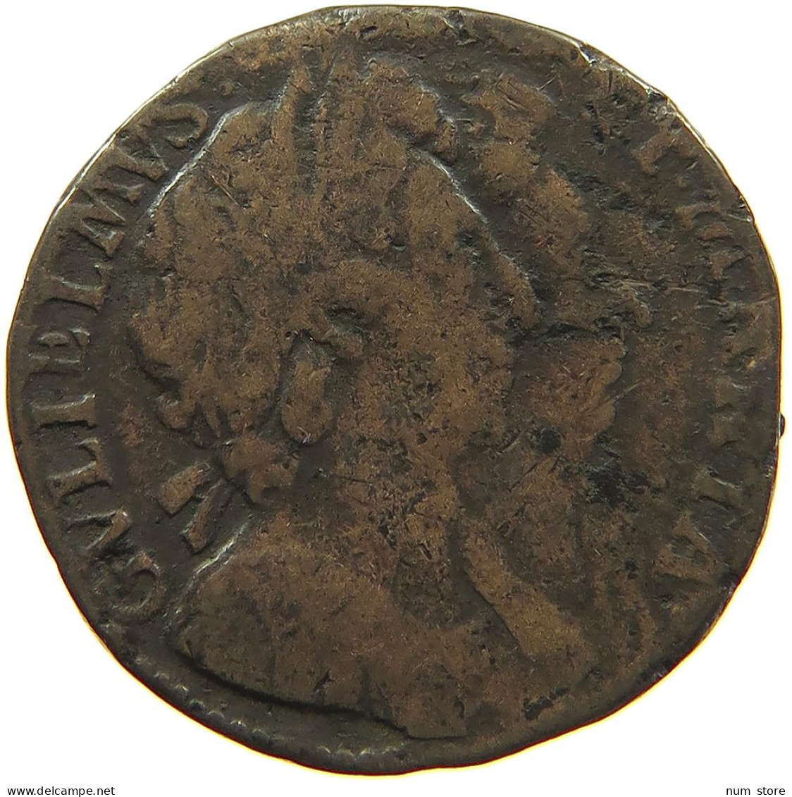 GREAT BRITAIN FARTHING 1694 William & Mary (1689-1694) #t021 0287 - A. 1 Farthing