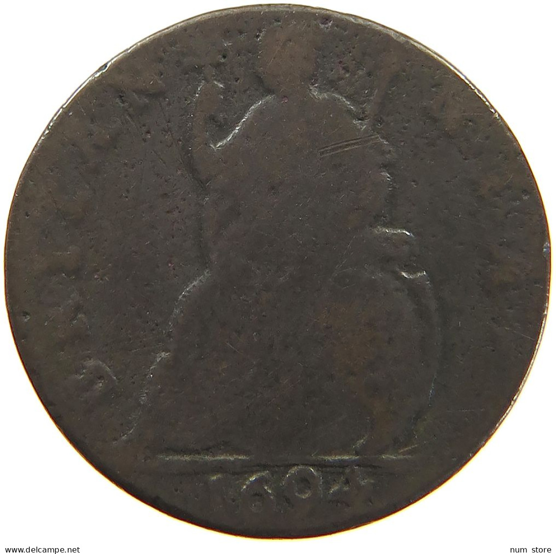 GREAT BRITAIN FARTHING 1694 William & Mary (1689-1694) #t021 0139 - A. 1 Farthing