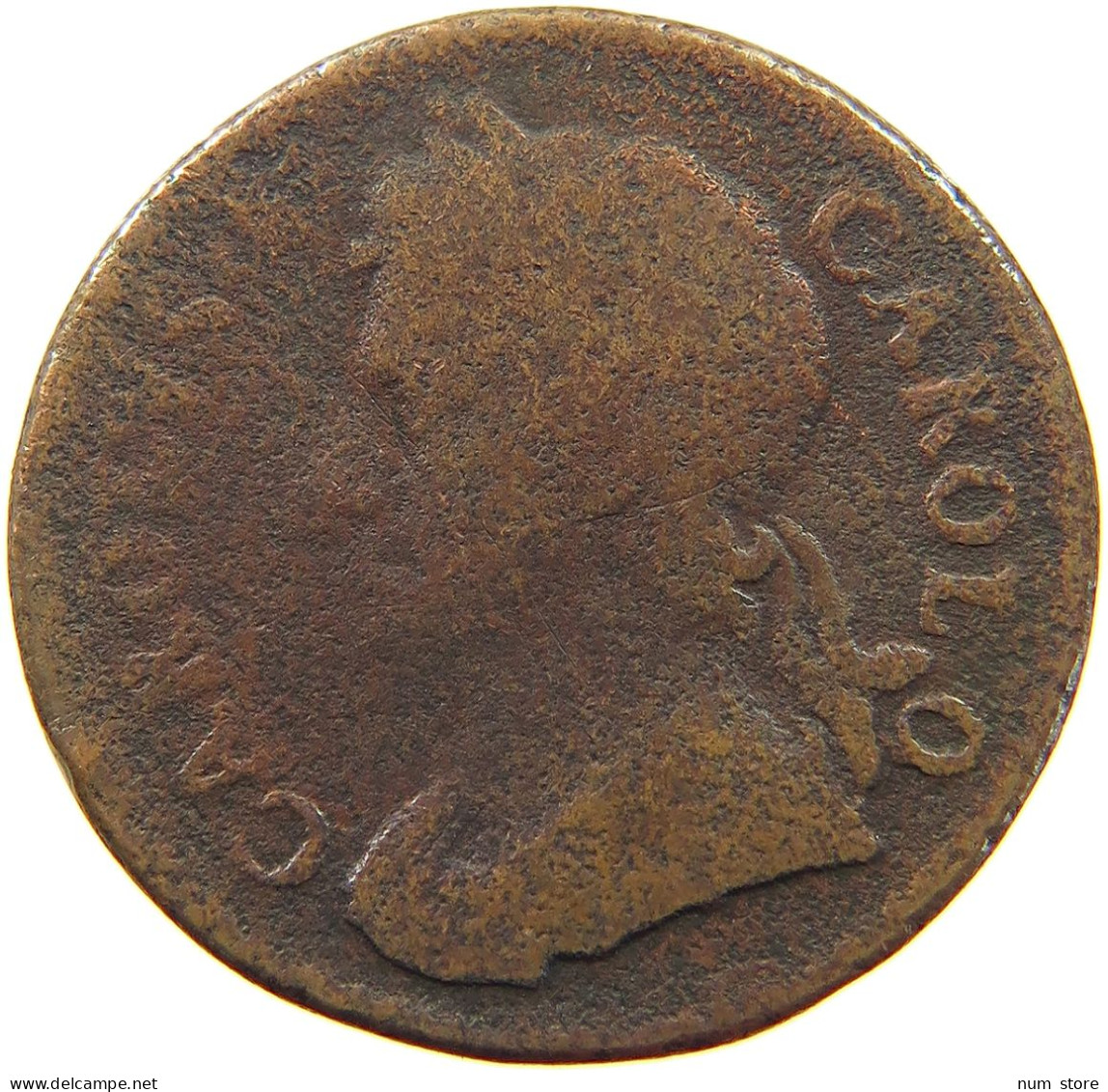 GREAT BRITAIN FARTHING 1674 Charles II (1660-1685) #a016 0233 - A. 1 Farthing