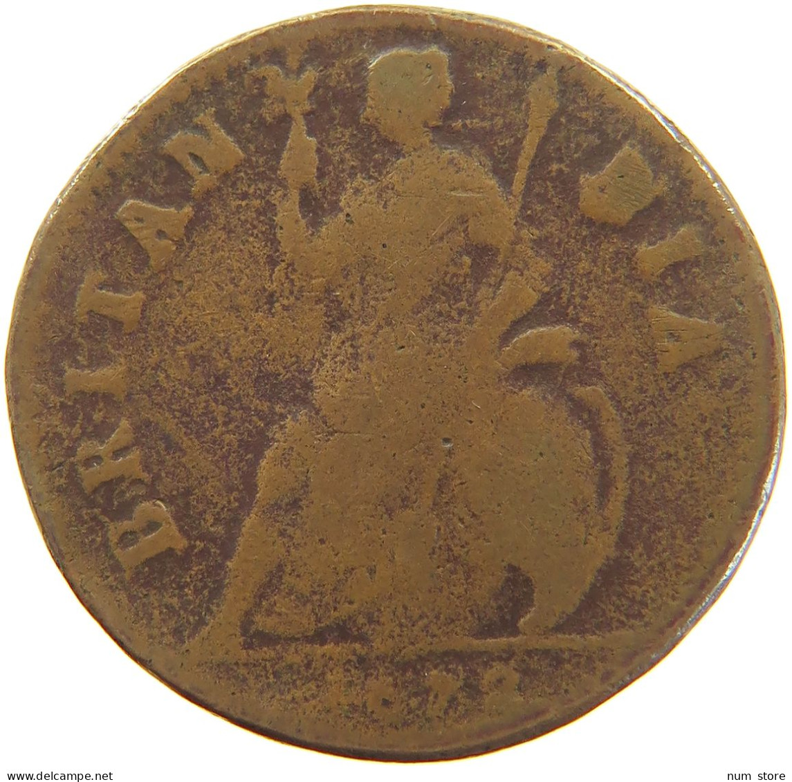 GREAT BRITAIN FARTHING 1672 Charles II (1660-1685) #t021 0169 - A. 1 Farthing