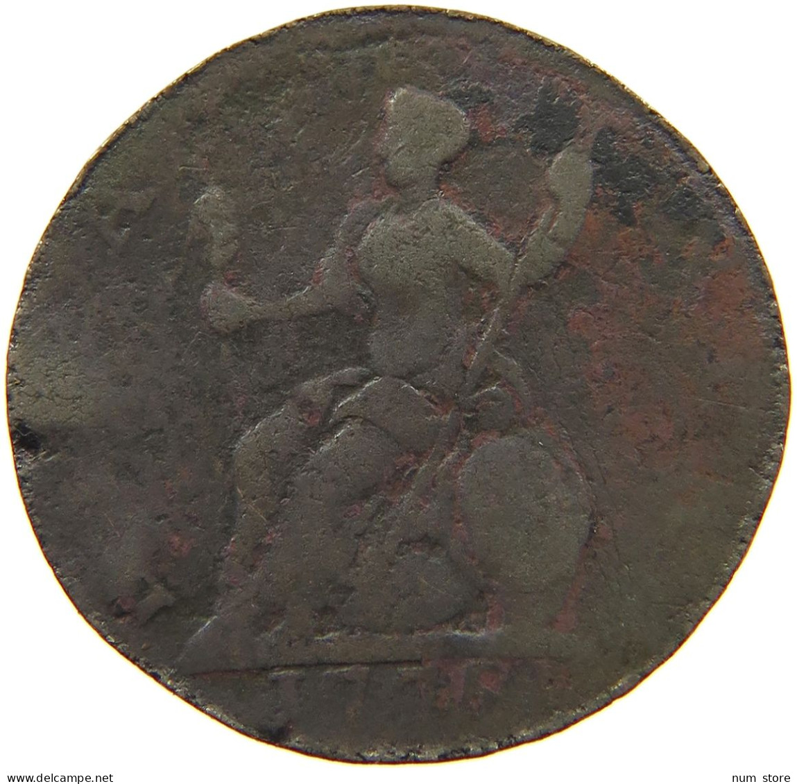 GREAT BRITAIN FARTHING  GEORGE III. 1760-1820 GEORGE III. EVASION THIN #t138 0647 - A. 1 Farthing