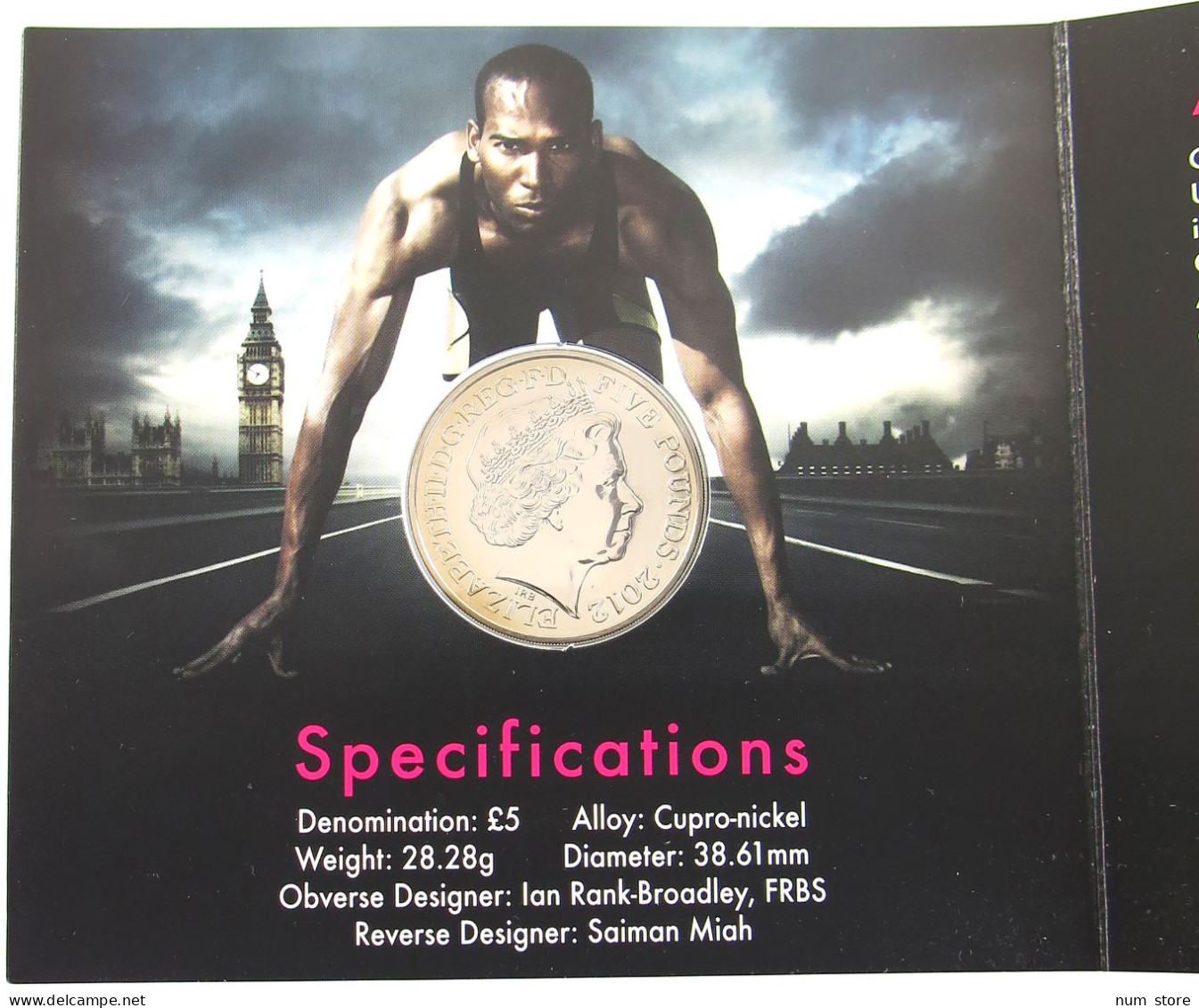 GREAT BRITAIN 5 POUNDS 2012 LONDON #ns04 0005 - 5 Pounds