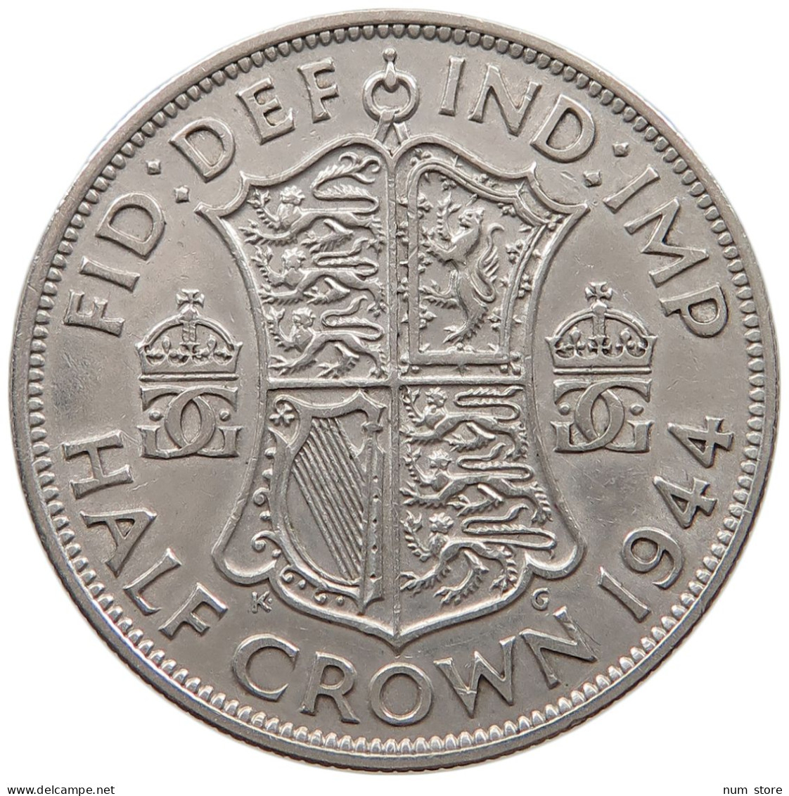 GREAT BRITAIN HALF CROWN 1944 George VI. (1936-1952) #a052 0053 - K. 1/2 Crown