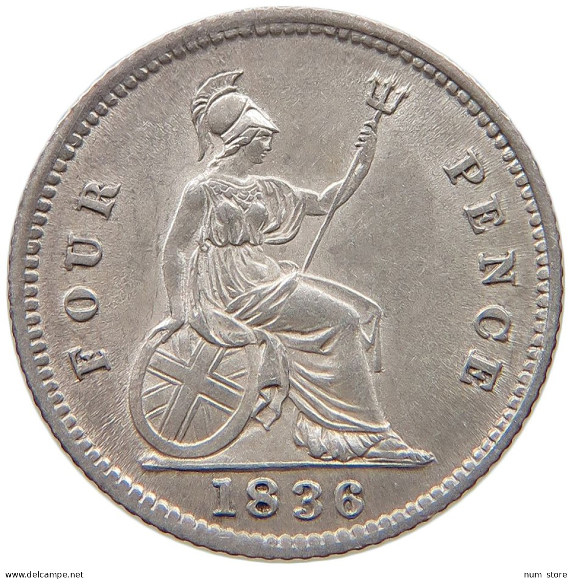 GREAT BRITAIN FOURPENCE 1836 WILLIAM IV. (1830-1837) #t082 0059 - G. 4 Pence/ Groat