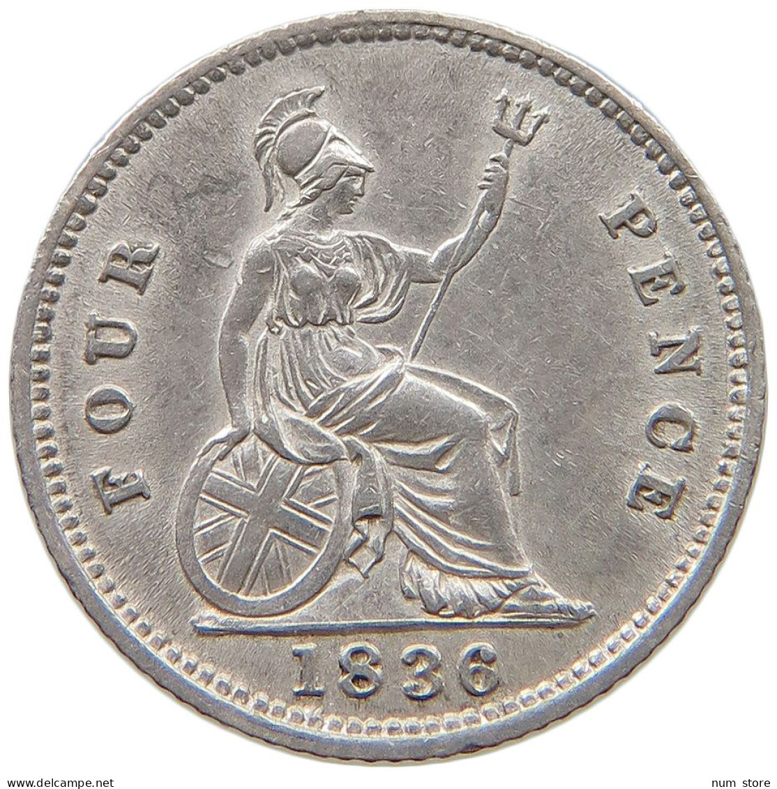 GREAT BRITAIN FOURPENCE 1836 WILLIAM IV. (1830-1837) #t112 1347 - G. 4 Pence/ Groat
