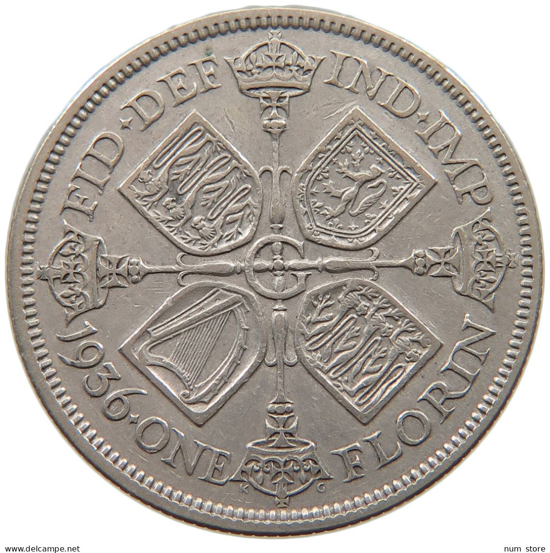 GREAT BRITAIN FLORIN 1936 George VI. (1936-1952) #c081 0677 - J. 1 Florin / 2 Schillings
