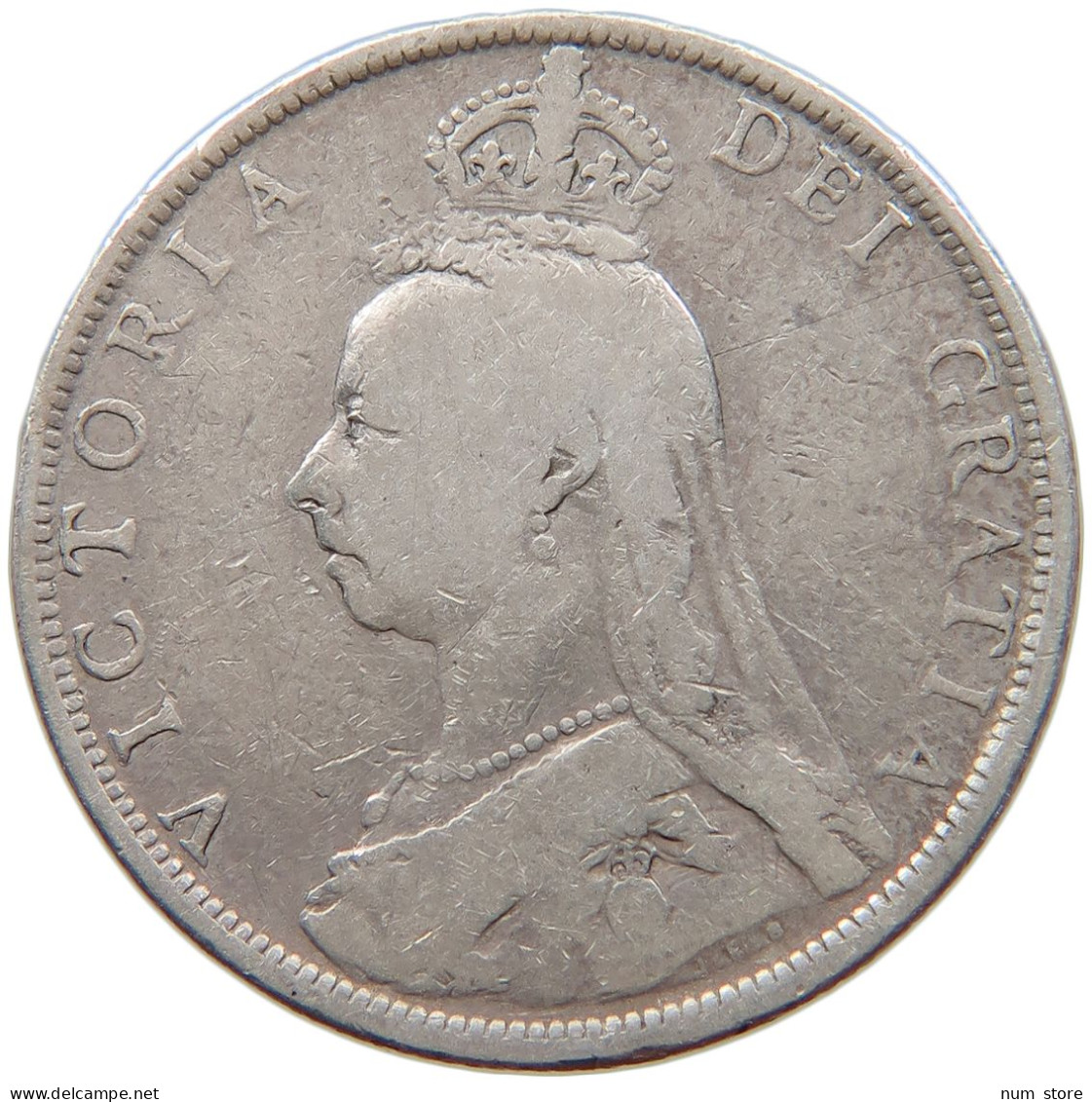 GREAT BRITAIN FLORIN 1890 Victoria 1837-1901 #c068 0345 - J. 1 Florin / 2 Schilling