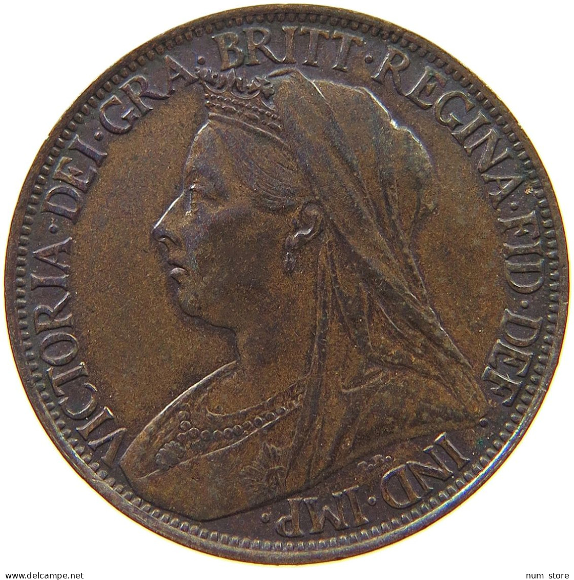 GREAT BRITAIN FARTHING 1901 Victoria 1837-1901 #t107 0171 - B. 1 Farthing