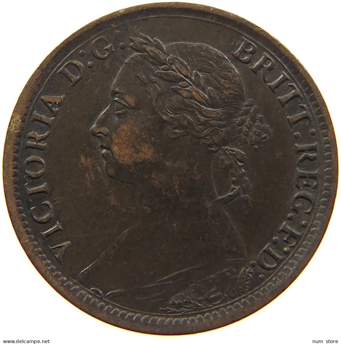 GREAT BRITAIN FARTHING 1884 Victoria 1837-1901 #c064 0429 - B. 1 Farthing