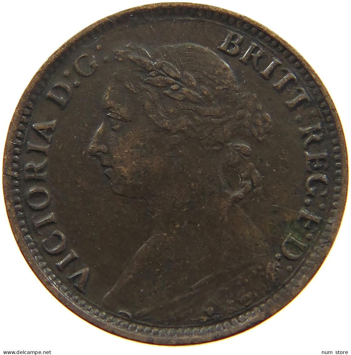 GREAT BRITAIN FARTHING 1884 Victoria 1837-1901 #a011 0793 - B. 1 Farthing