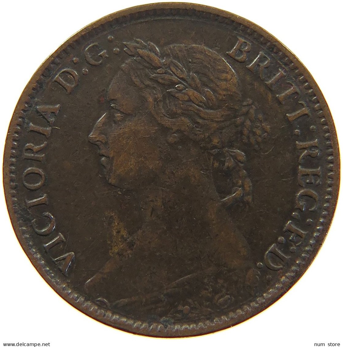 GREAT BRITAIN FARTHING 1881 Victoria 1837-1901 #c064 0093 - B. 1 Farthing