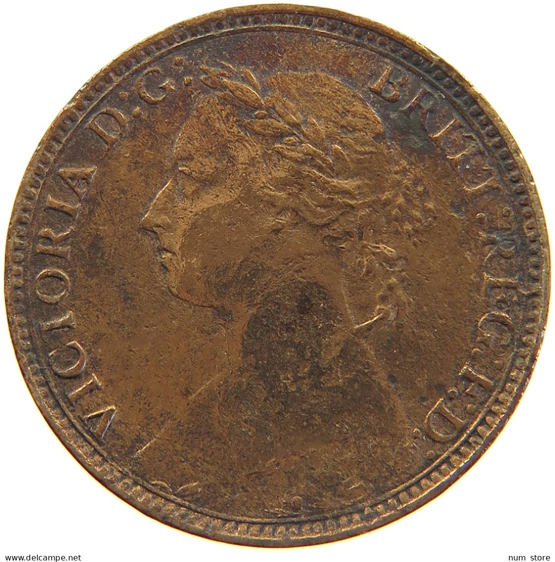 GREAT BRITAIN FARTHING 1881 Victoria 1837-1901 #c050 0357 - B. 1 Farthing