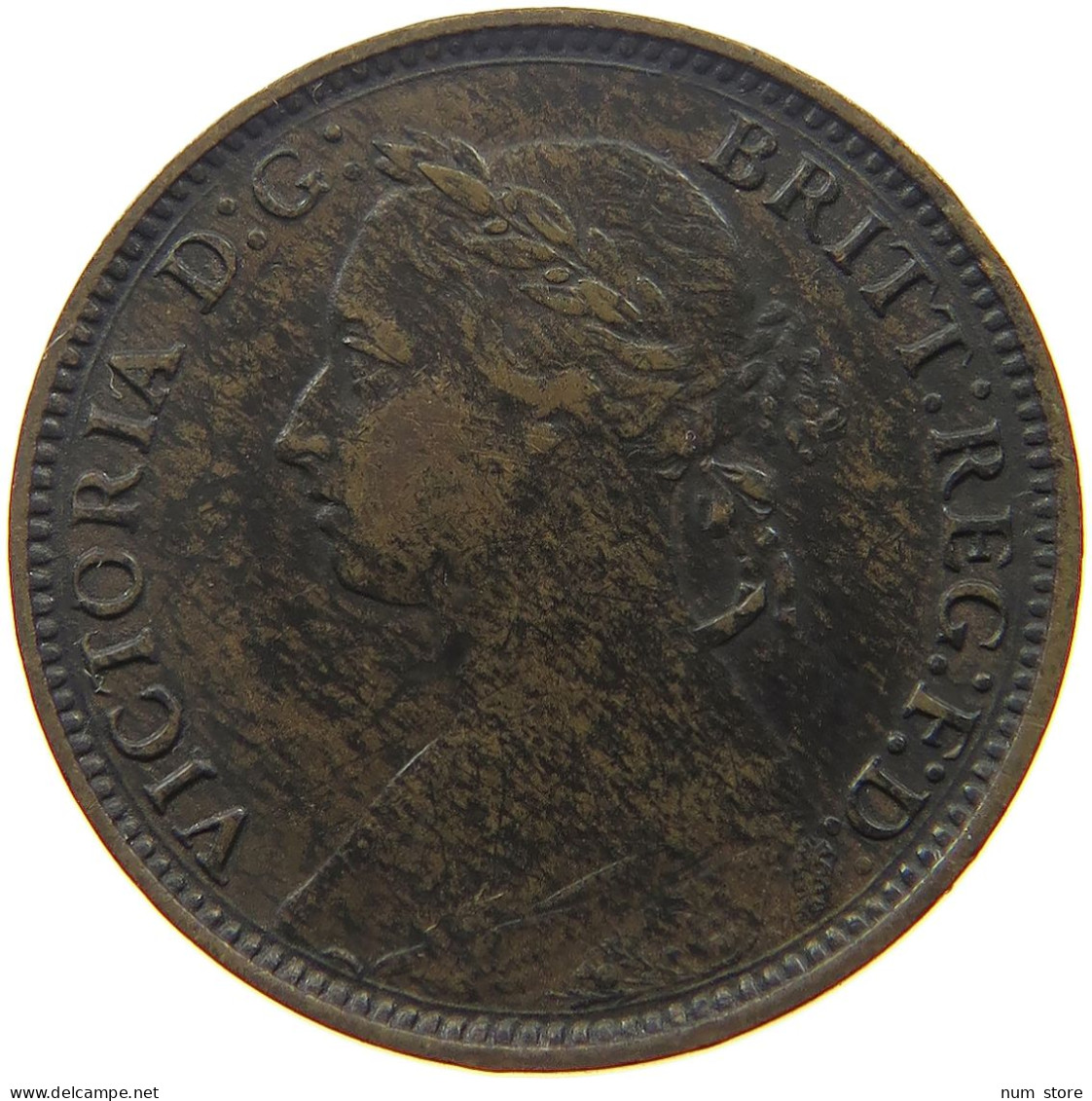 GREAT BRITAIN FARTHING 1881 H Victoria 1837-1901 #s051 0755 - B. 1 Farthing