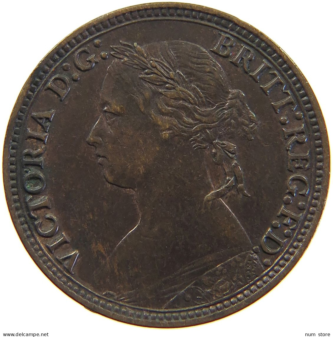 GREAT BRITAIN FARTHING 1879 Victoria 1837-1901 #c063 0119 - B. 1 Farthing