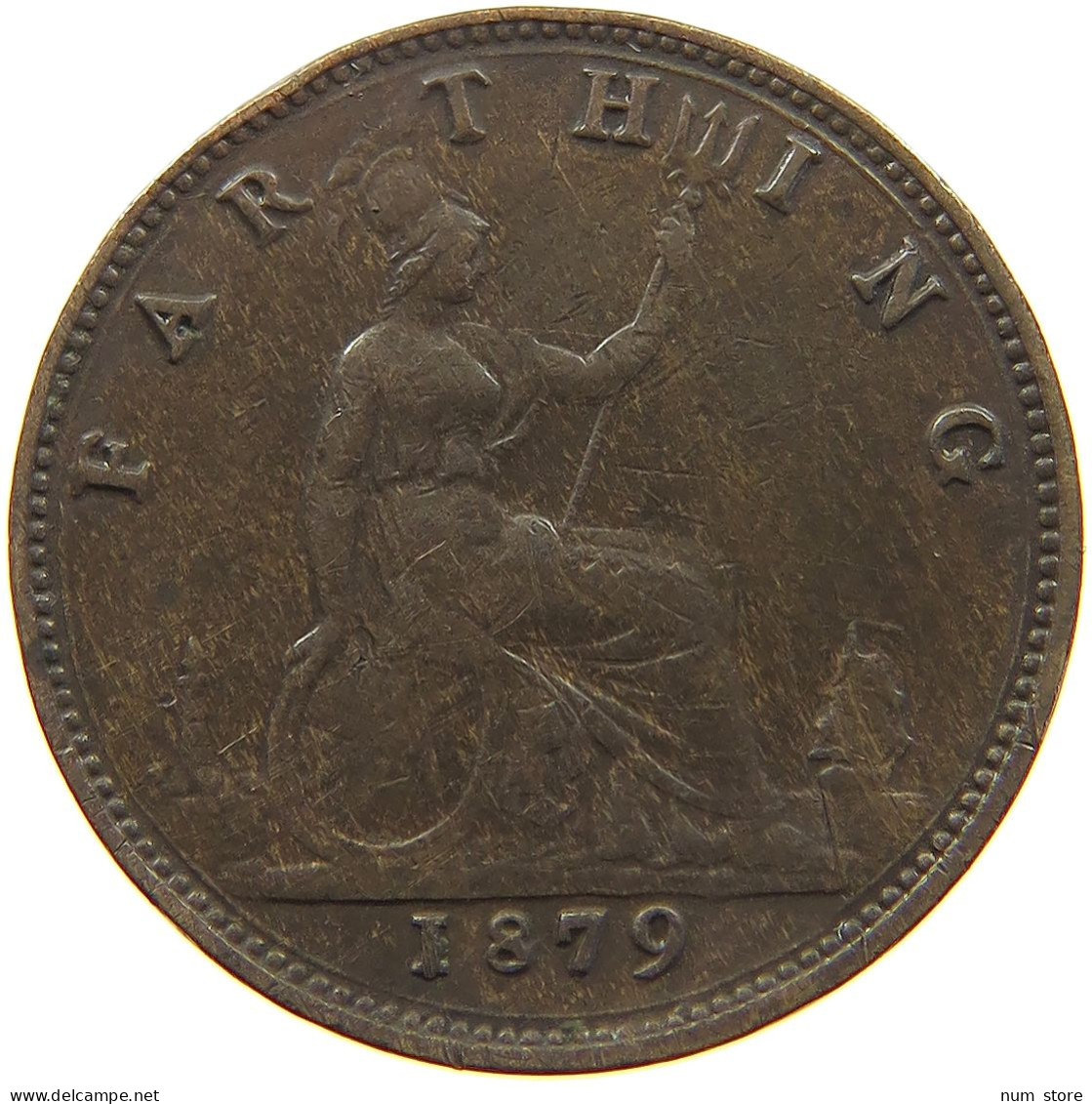 GREAT BRITAIN FARTHING 1879 Victoria 1837-1901 #a058 0127 - B. 1 Farthing