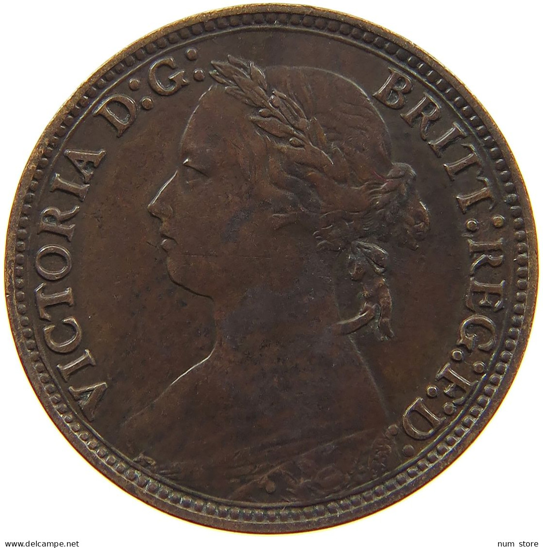 GREAT BRITAIN FARTHING 1878 Victoria 1837-1901 #a058 0137 - B. 1 Farthing