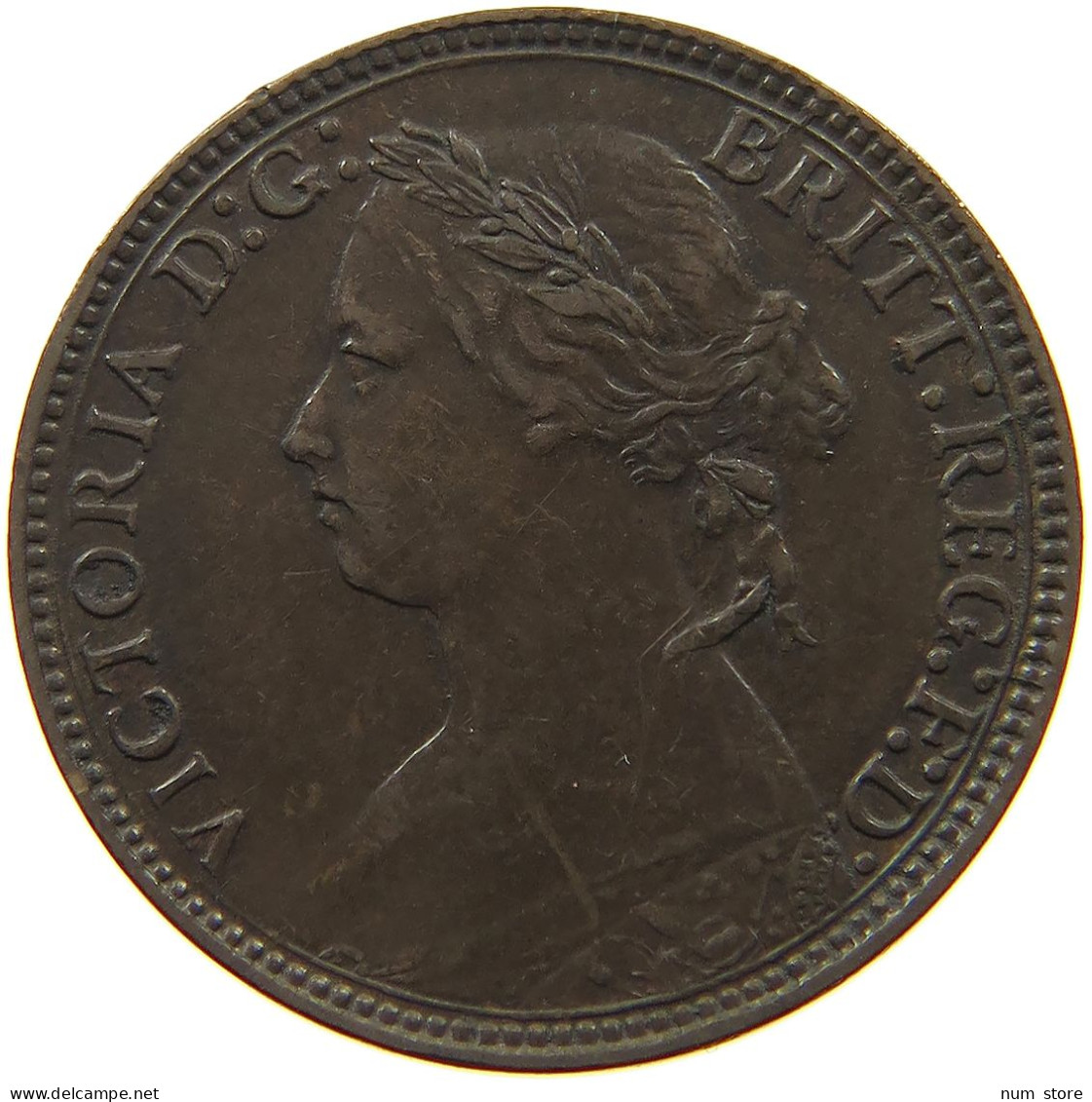 GREAT BRITAIN FARTHING 1875 H Victoria 1837-1901 #a036 0709 - B. 1 Farthing