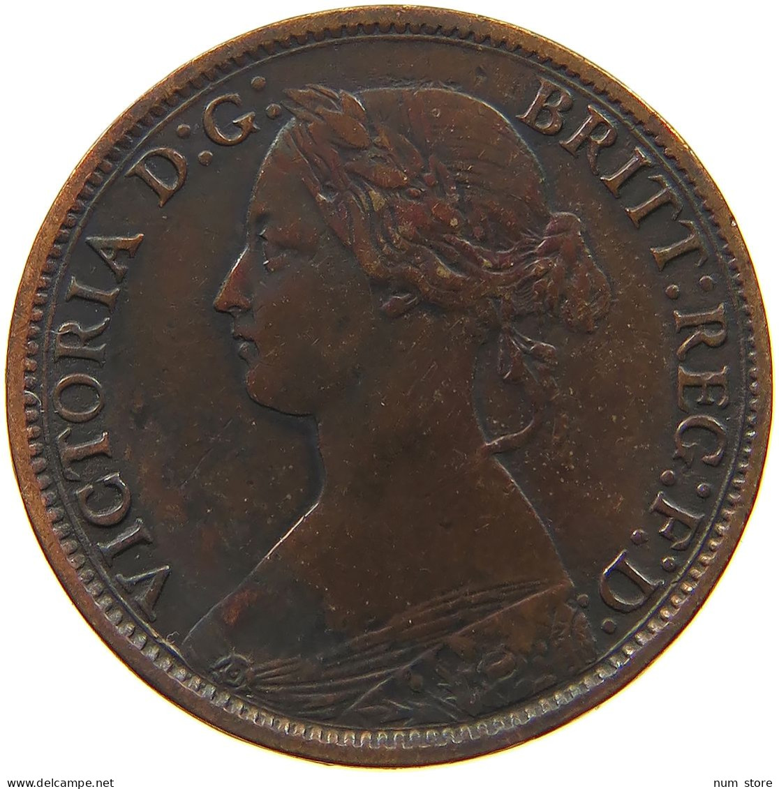 GREAT BRITAIN FARTHING 1867 Victoria 1837-1901 #s080 0175 - B. 1 Farthing