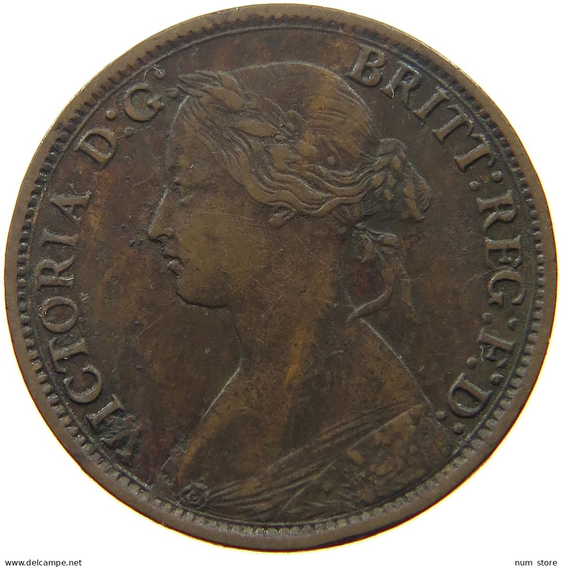 GREAT BRITAIN FARTHING 1864 Victoria 1837-1901 #s052 0007 - B. 1 Farthing