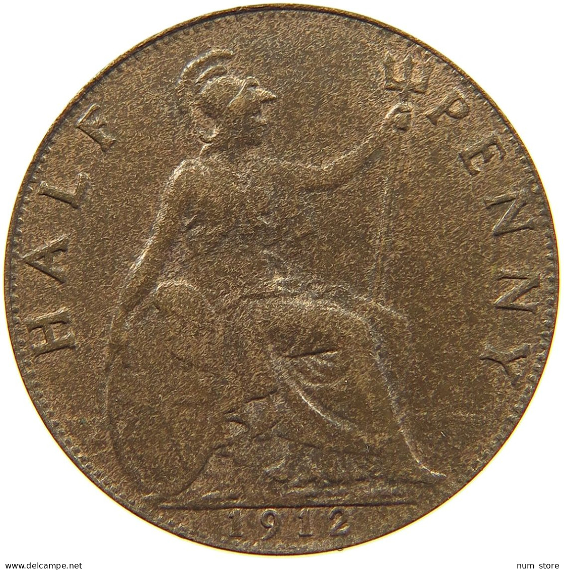 GREAT BRITAIN HALFPENNY 1912 George V. (1910-1936) #t006 0255 - C. 1/2 Penny