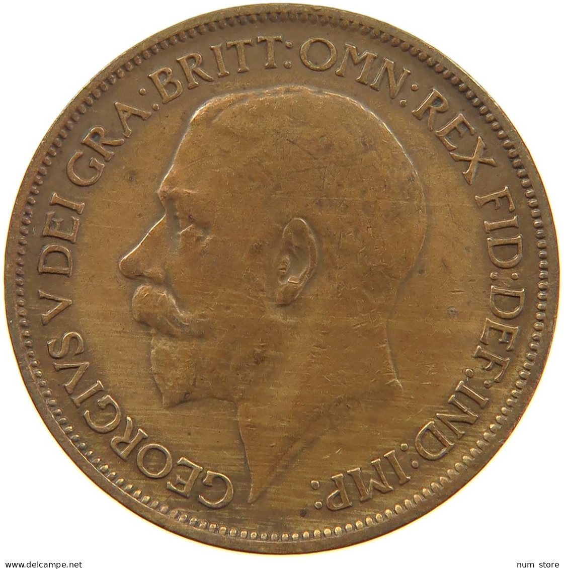 GREAT BRITAIN HALFPENNY 1921 George V. (1910-1936) #a042 0277 - C. 1/2 Penny