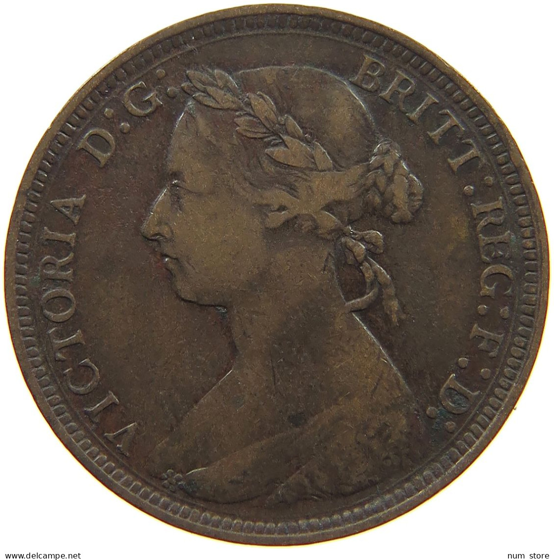 GREAT BRITAIN HALFPENNY 1893 Victoria 1837-1901 #c052 0531 - C. 1/2 Penny