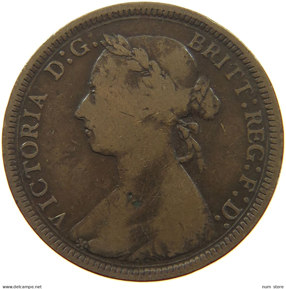 GREAT BRITAIN HALFPENNY 1891 Victoria 1837-1901 #a066 0275 - C. 1/2 Penny