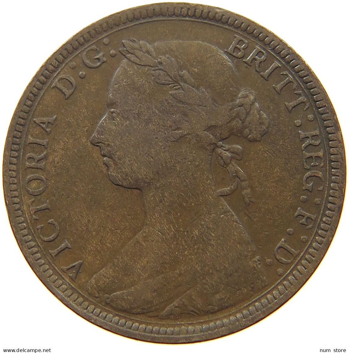 GREAT BRITAIN HALFPENNY 1886 Victoria 1837-1901 #a002 0427 - C. 1/2 Penny