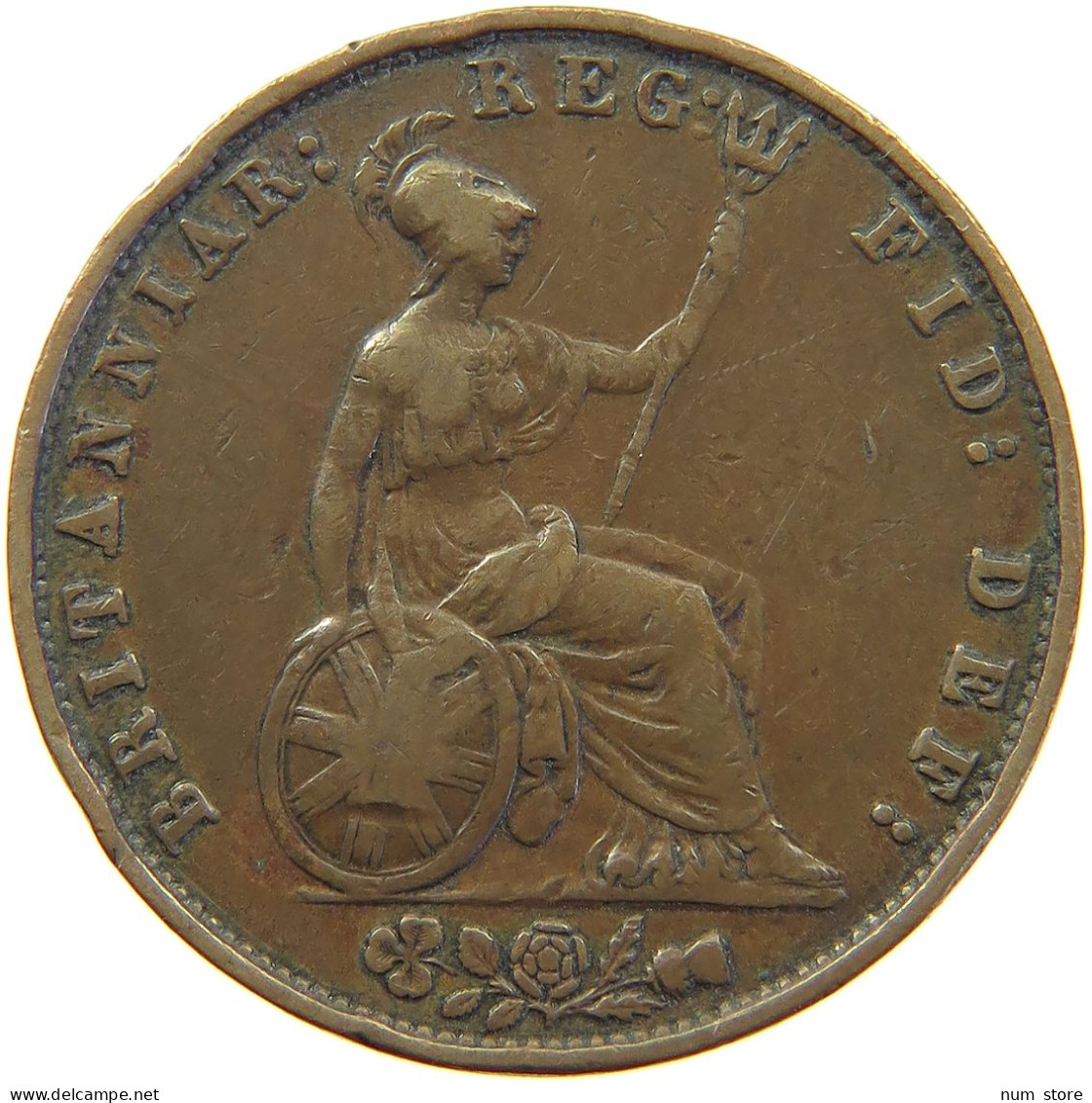 GREAT BRITAIN HALFPENNY 1858 Victoria 1837-1901 #s010 0277 - C. 1/2 Penny