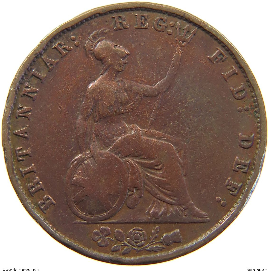 GREAT BRITAIN HALFPENNY 1858 Victoria 1837-1901 #s010 0269 - C. 1/2 Penny