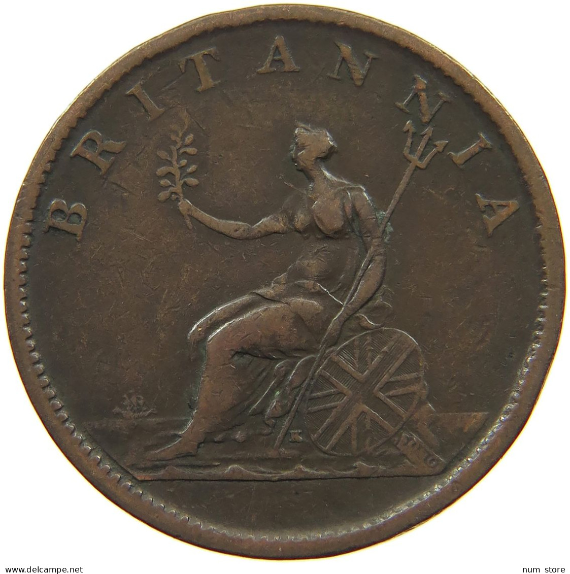GREAT BRITAIN HALFPENNY 1807 GEORGE III. 1760-1820 #c079 0593 - B. 1/2 Penny