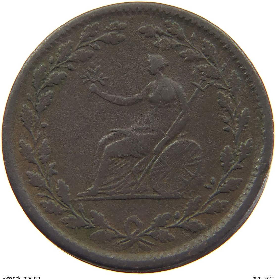 GREAT BRITAIN HALFPENNY 1811 GEORGE III. 1760-1820 Walthamstow ESSEX #t158 0013 - B. 1/2 Penny