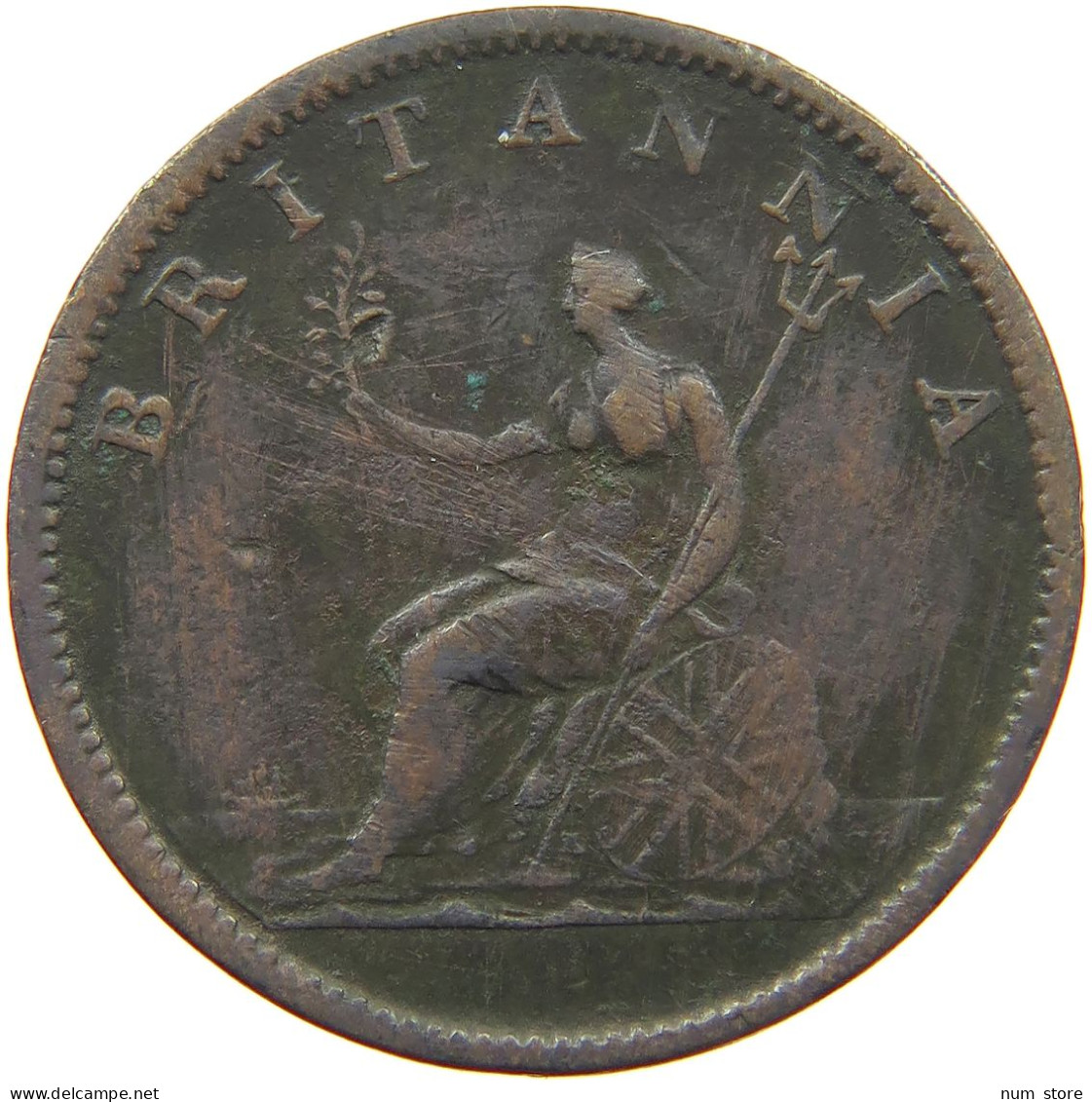 GREAT BRITAIN HALFPENNY 1807 GEORGE III. 1760-1820 #c008 0417 - B. 1/2 Penny