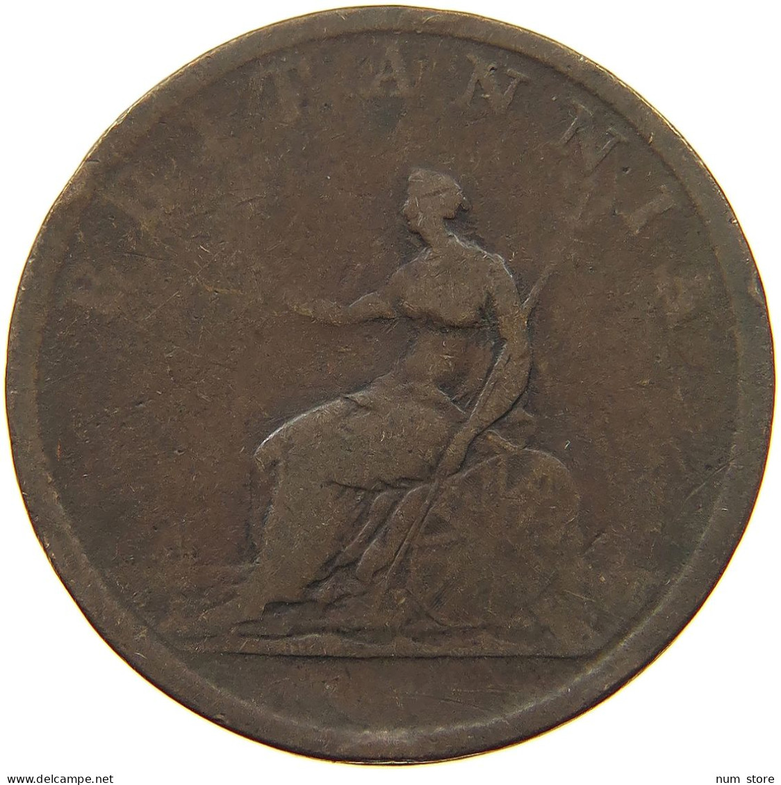 GREAT BRITAIN HALFPENNY 1807 GEORGE III. 1760-1820 #a009 0057 - B. 1/2 Penny