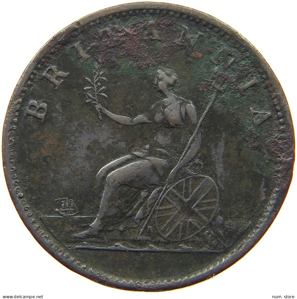 GREAT BRITAIN HALFPENNY 1807 GEORGE III. 1760-1820 #a009 0259 - B. 1/2 Penny