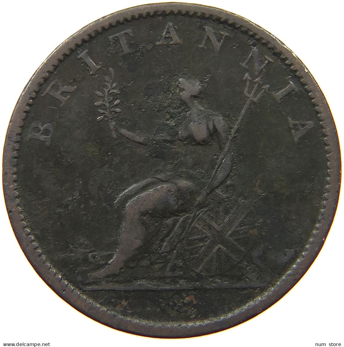 GREAT BRITAIN HALFPENNY 1807 GEORGE III. 1760-1820 #a009 0241 - B. 1/2 Penny