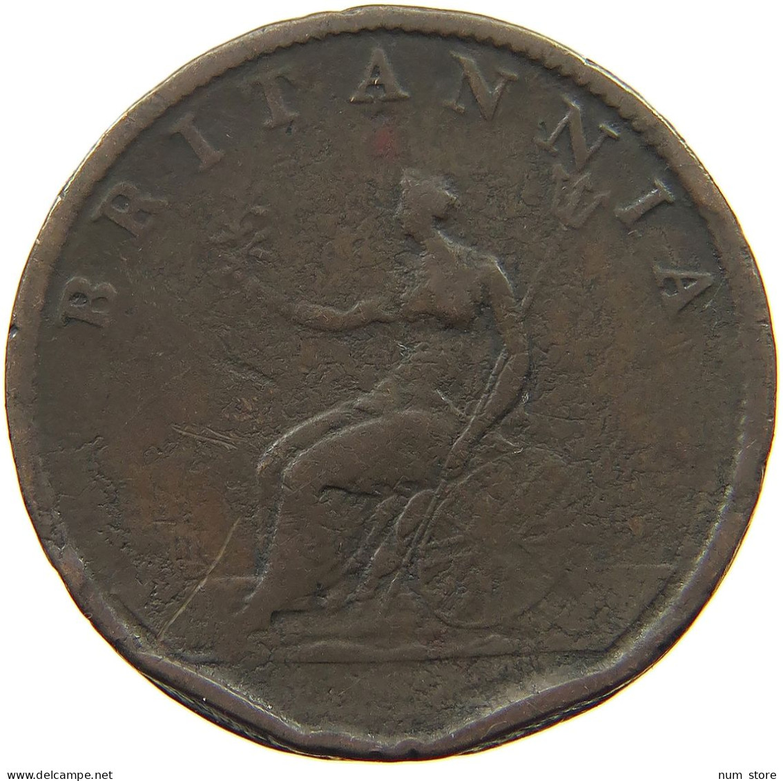 GREAT BRITAIN HALFPENNY 1807 GEORGE III. 1760-1820 #a009 0193 - B. 1/2 Penny
