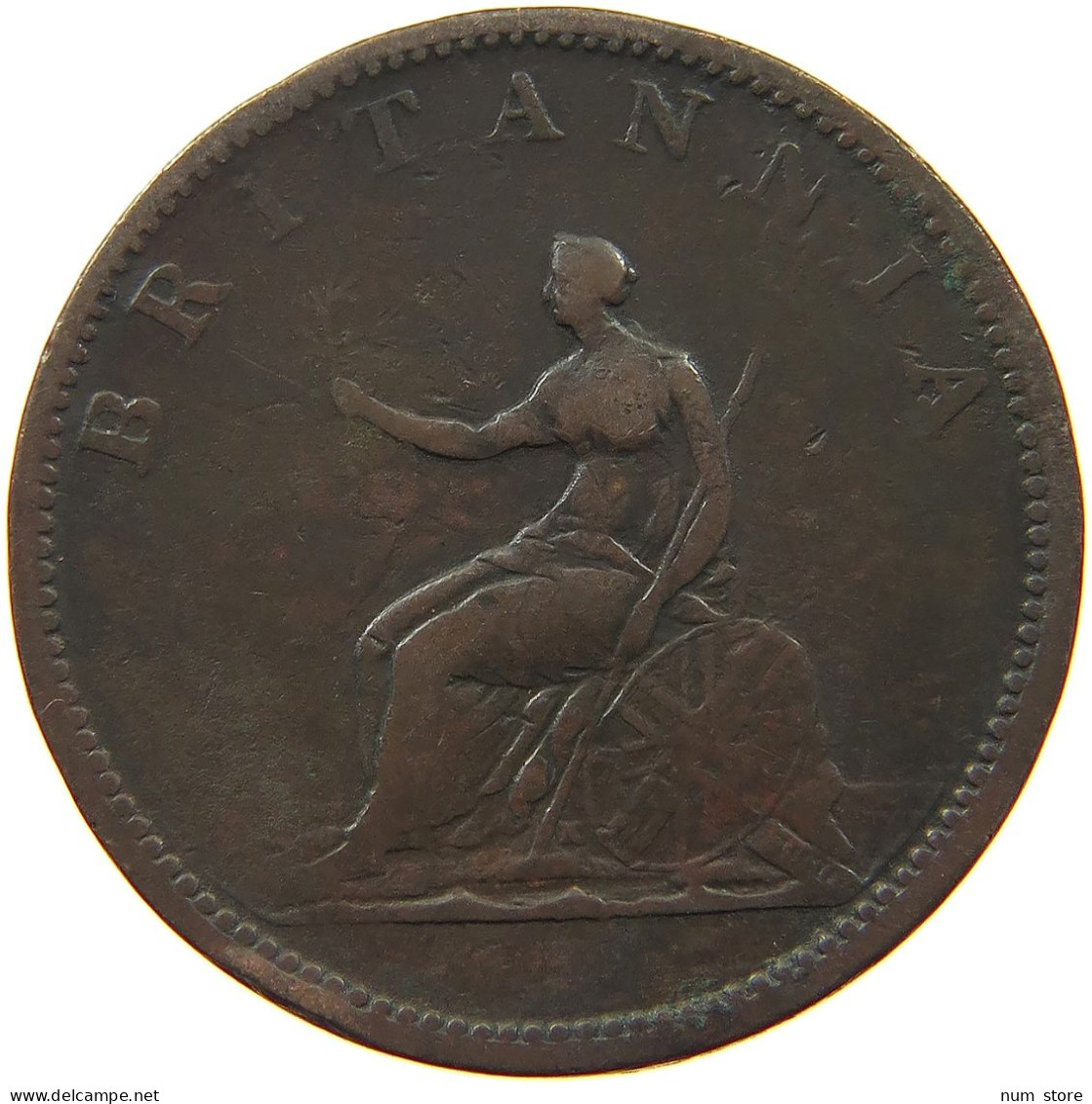 GREAT BRITAIN HALFPENNY 1806 GEORGE III. 1760-1820 #a009 0233 - B. 1/2 Penny