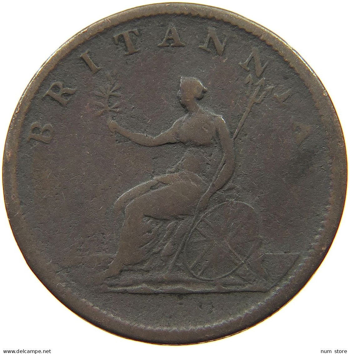 GREAT BRITAIN HALFPENNY 1806 GEORGE III. 1760-1820 #a009 0107 - B. 1/2 Penny