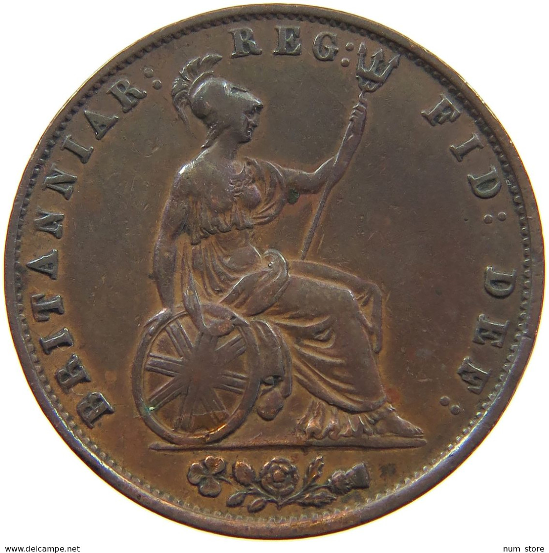 GREAT BRITAIN HALF PENNY 1854 Victoria 1837-1901 #t001 0337 - C. 1/2 Penny