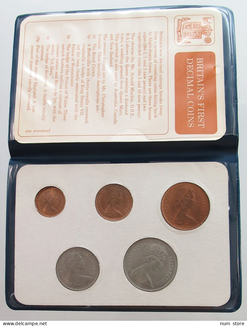 GREAT BRITAIN SET  Elizabeth II. (1952-2022) FIRST DECIMAL COINS UNC #bs01 0083 - Mint Sets & Proof Sets