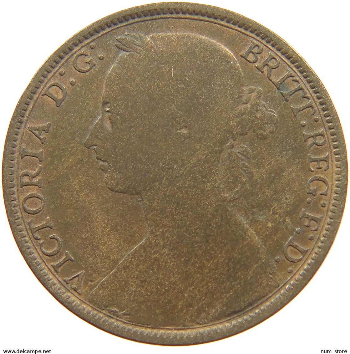 GREAT BRITAIN PENNY 1893 Victoria 1837-1901 #c015 0221 - D. 1 Penny