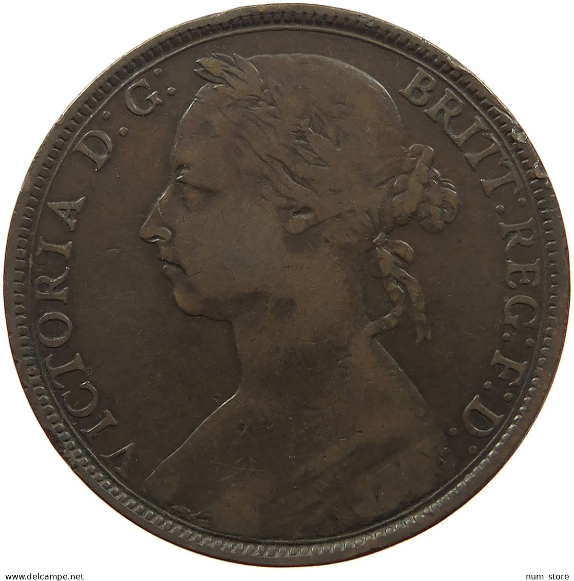 GREAT BRITAIN PENNY 1890 Victoria 1837-1901 #c052 0437 - D. 1 Penny