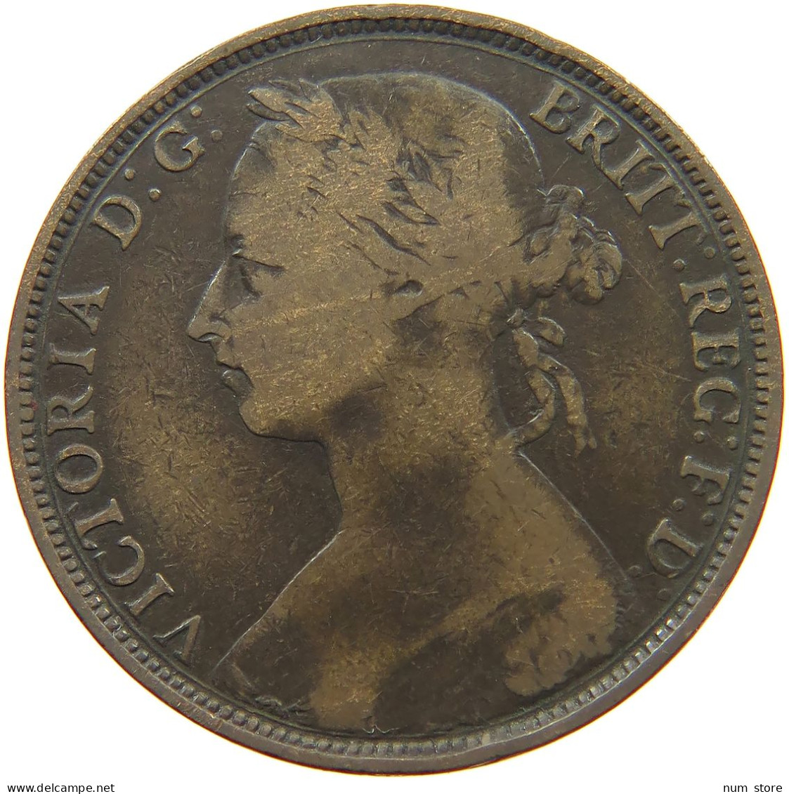 GREAT BRITAIN PENNY 1885 Victoria 1837-1901 #a065 0509 - D. 1 Penny