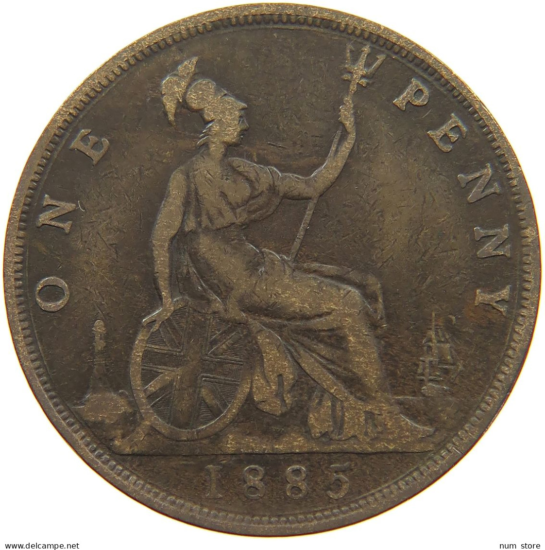 GREAT BRITAIN PENNY 1885 Victoria 1837-1901 #a065 0509 - D. 1 Penny