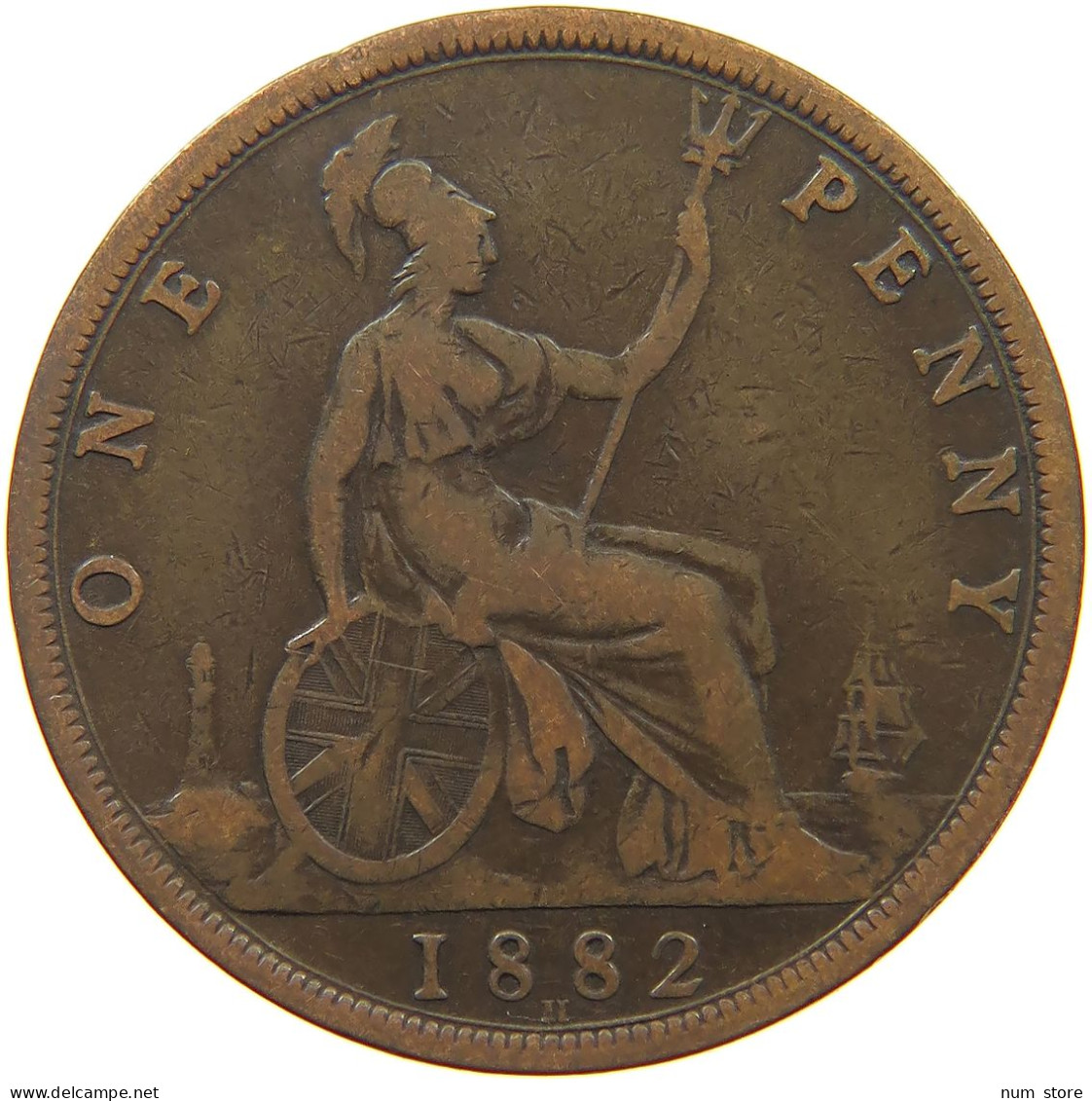 GREAT BRITAIN PENNY 1882 H Victoria 1837-1901 #a065 0513 - D. 1 Penny