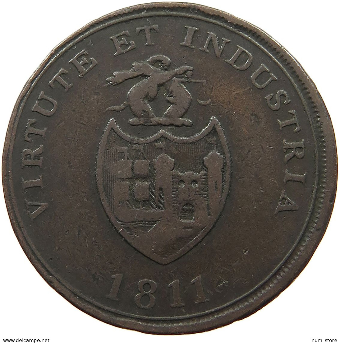GREAT BRITAIN PENNY 1811 GEORGE III. 1760-1820 BRISTOL #a009 0335 - C. 1 Penny